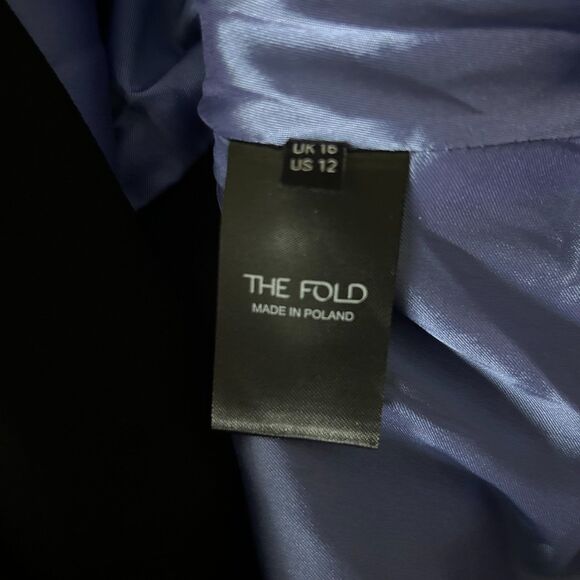 NEW The Fold Clever Crepe Belleville Long Sleeve Top in Black Size 12 - Picture 6 of 7